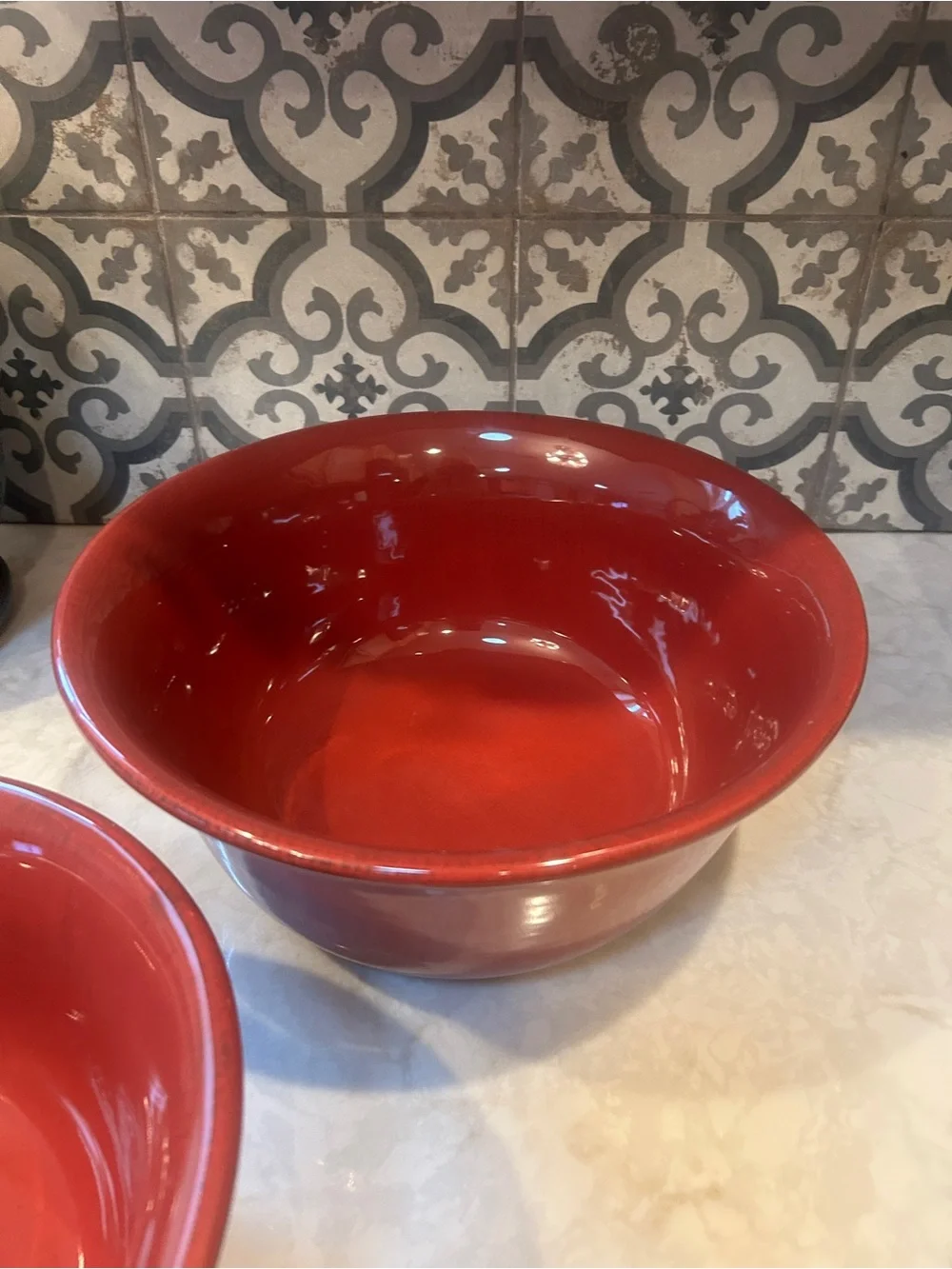 RARE- PIER 1 VTG DISCONTINUED MIXING BOWLS- SET OF 2-EUC